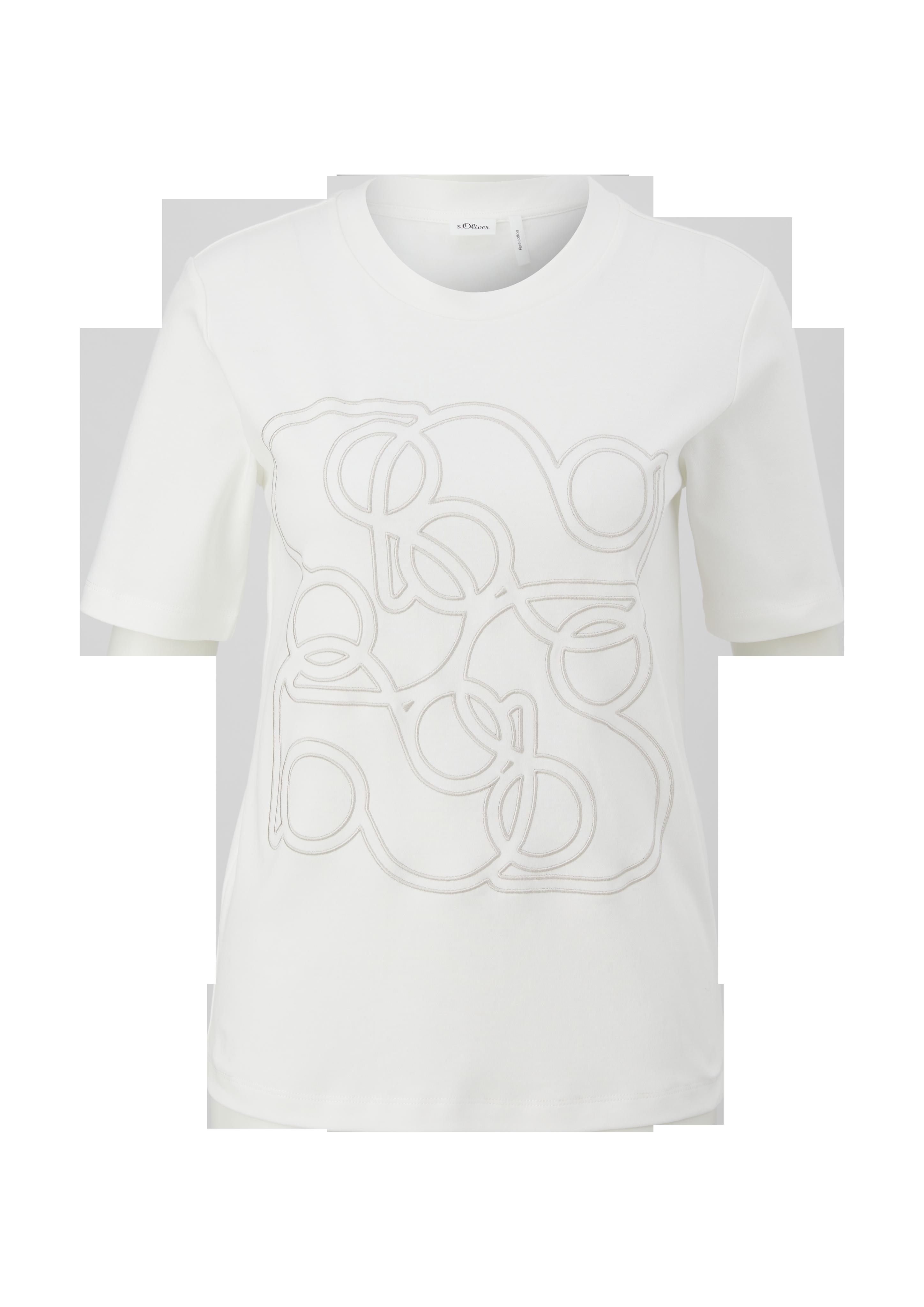 T-Shirt mit Frontstickerei  2130259-02D4