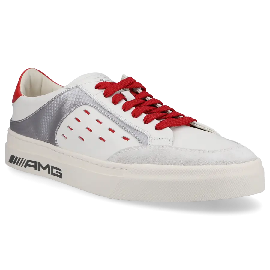 Santoni - Sneaker low AMG Kalbsleder - weiß