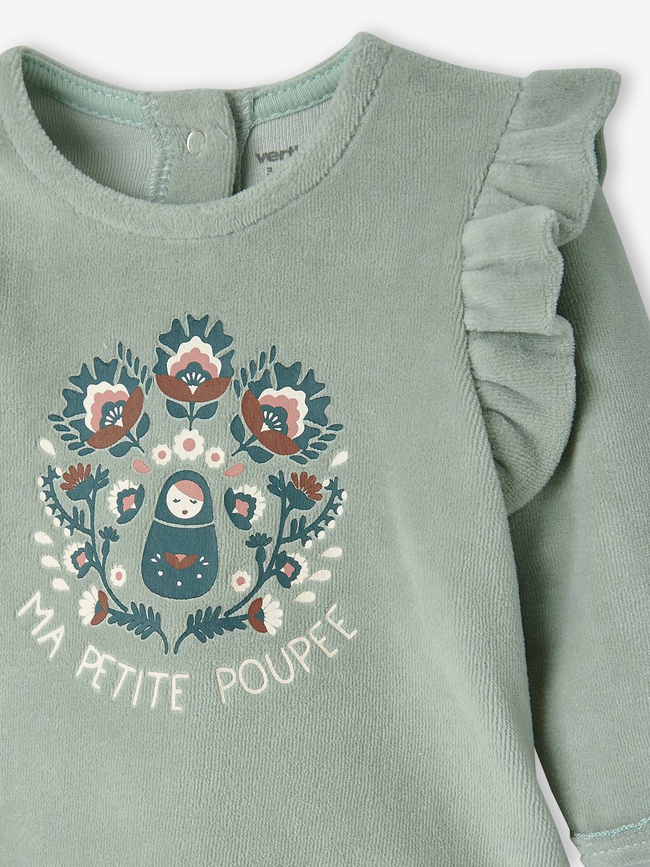 Lot de 2 pyjamas en velours bébé fille lot ivoire