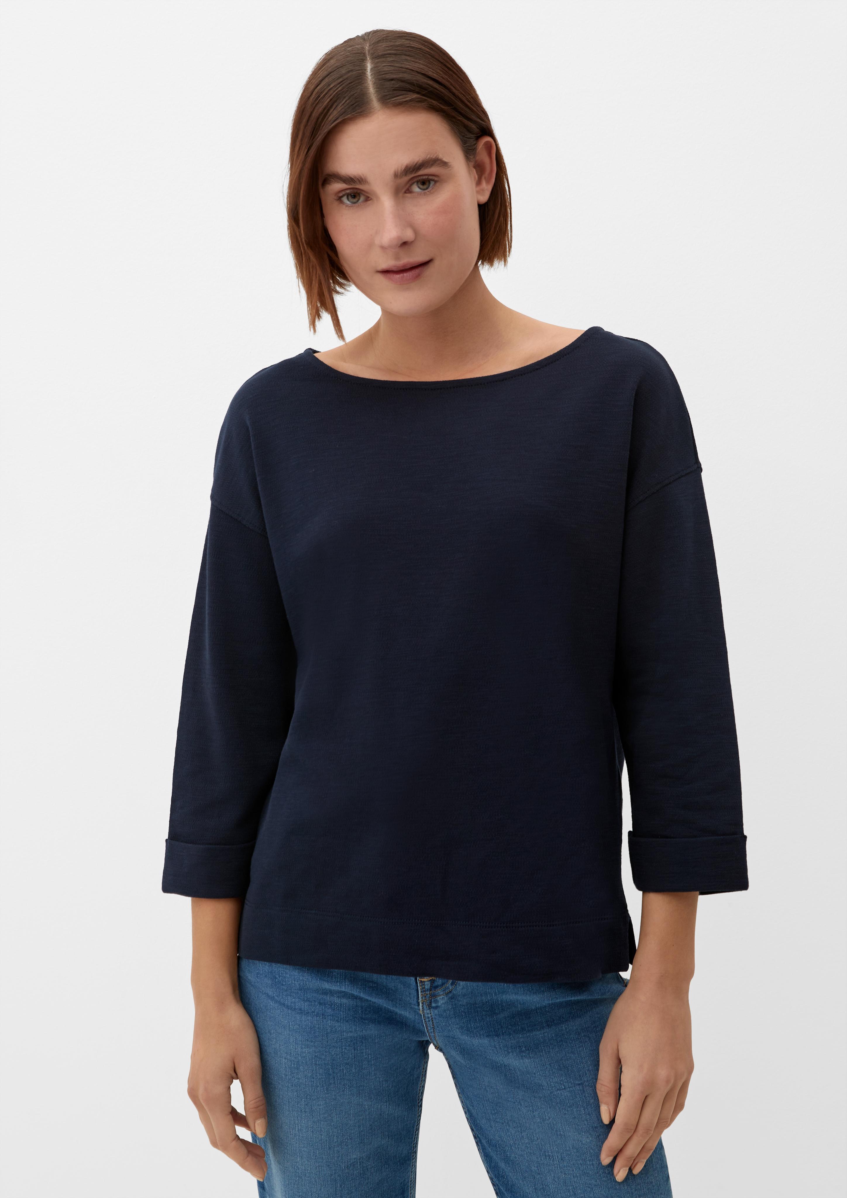 Baumwollshirt mit Flammgarnstruktur  2129826-5959