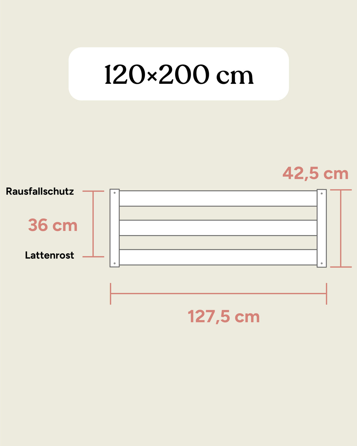 Bodenbett Kiefer K3 Weiß