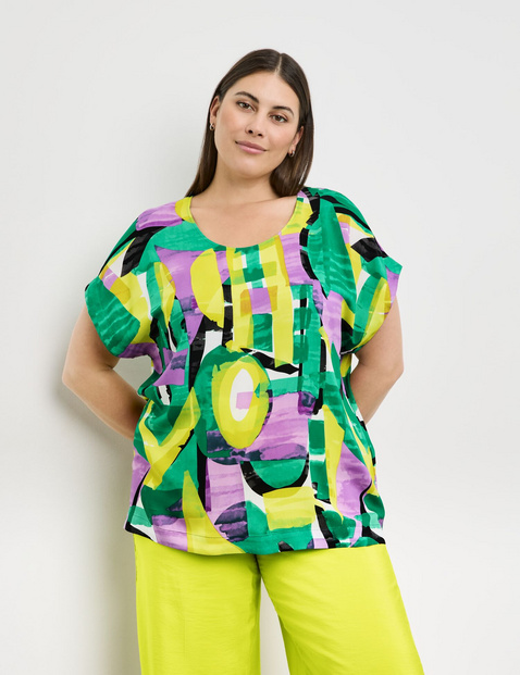 Blusenshirt mit farbenfrohem Print