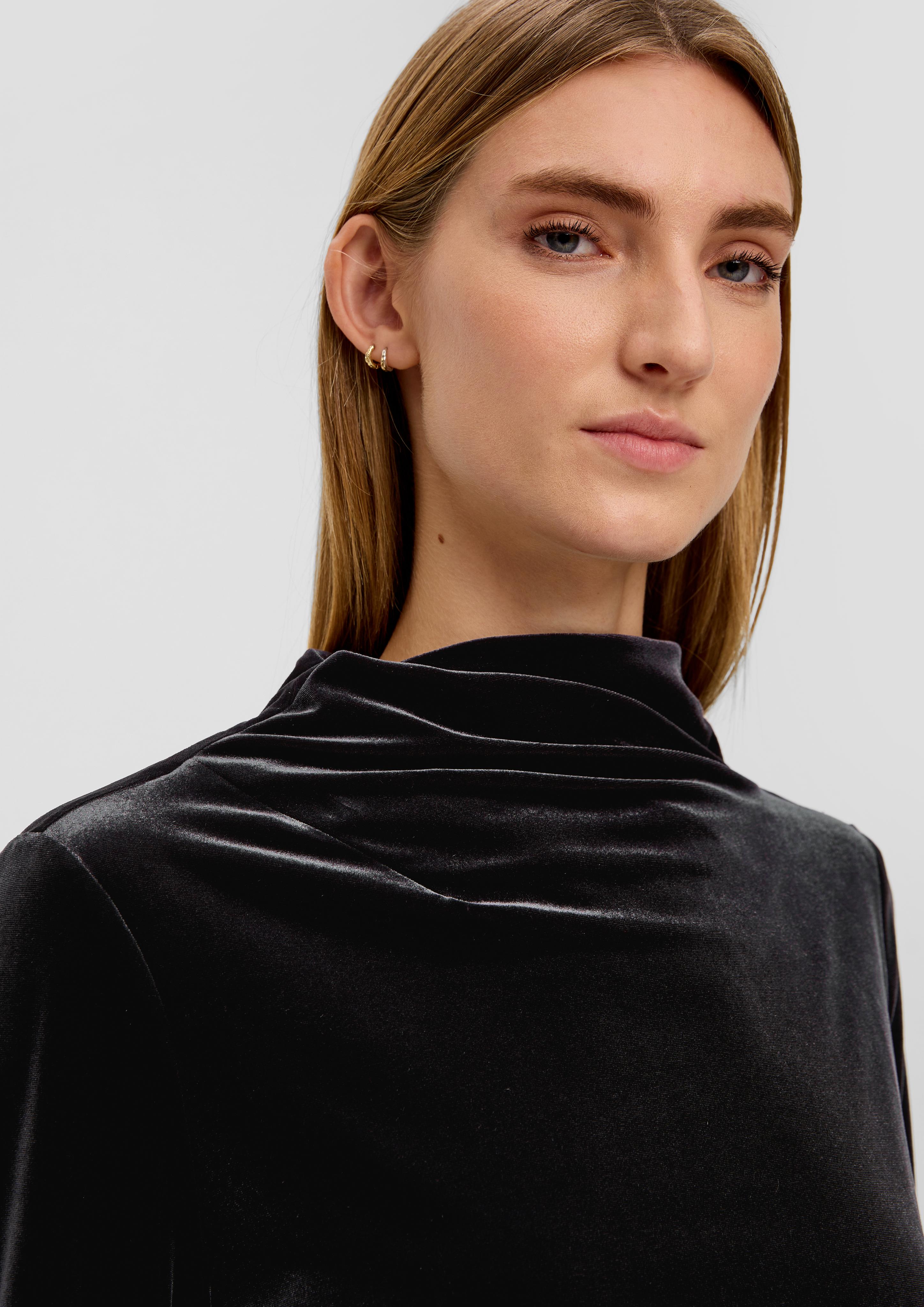 Samt-Sweatshirt mit Turtleneck  2138489-9999