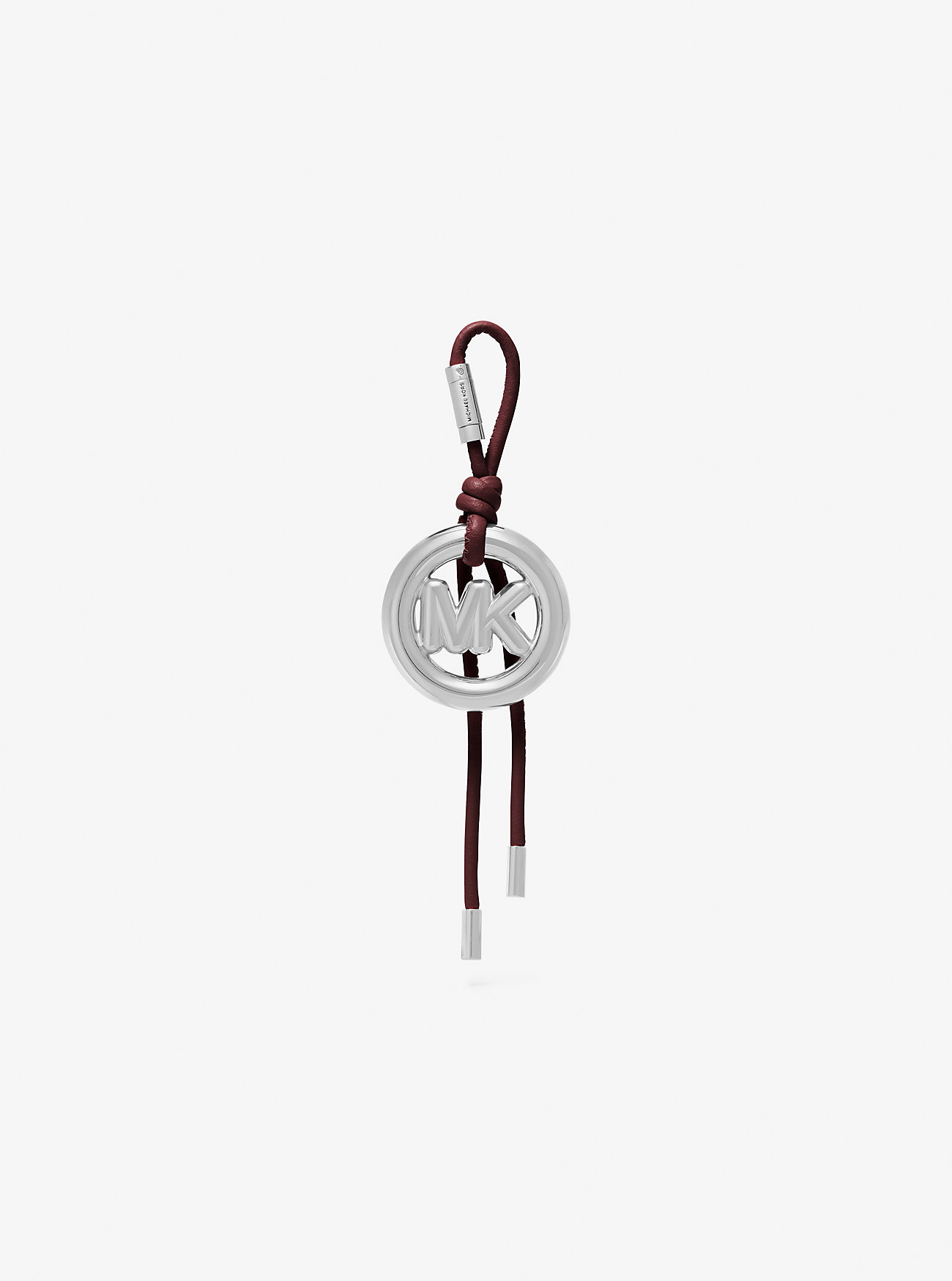 Leather MK Pop Charm - OXBLOOD