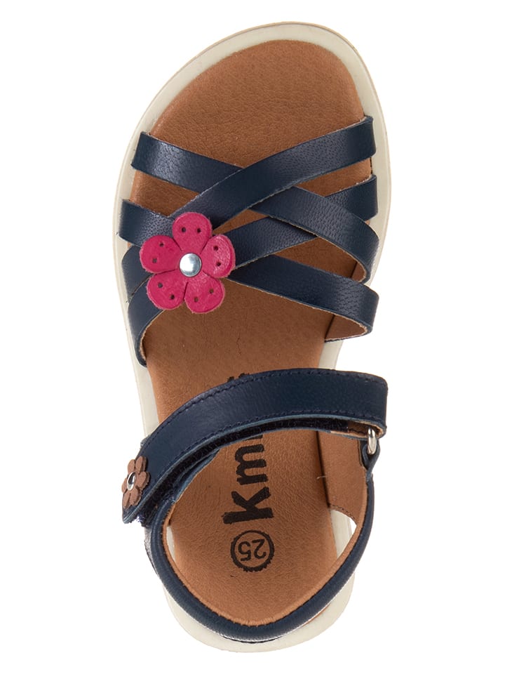 kmins Leder-Sandalen in Dunkelblau günstig kaufen