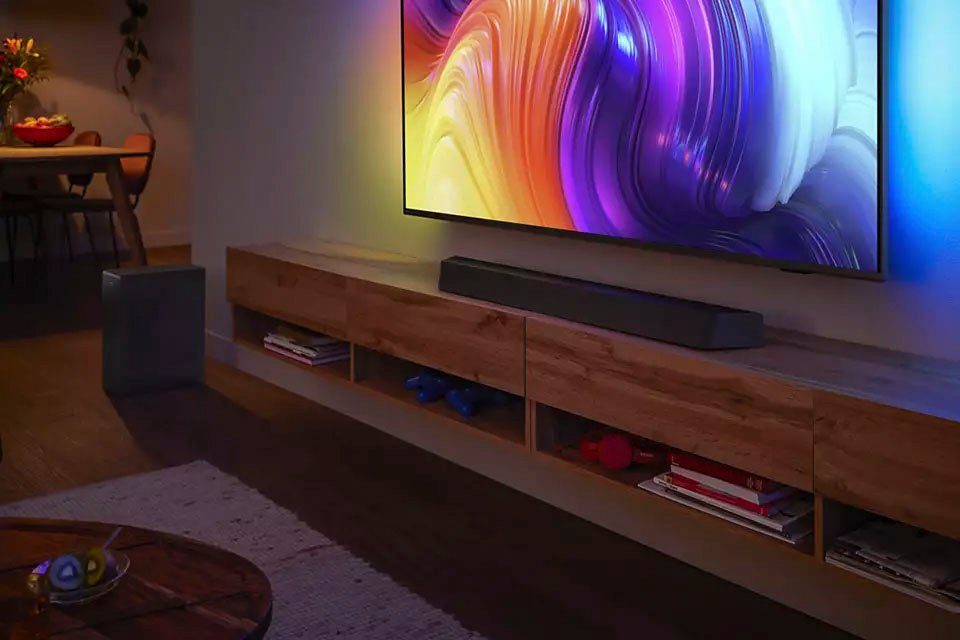 Philips TAB8507/10 3.1 Soundbar (Bluetooth, WLAN, 300 W, mit kabellosem Subwoofer)