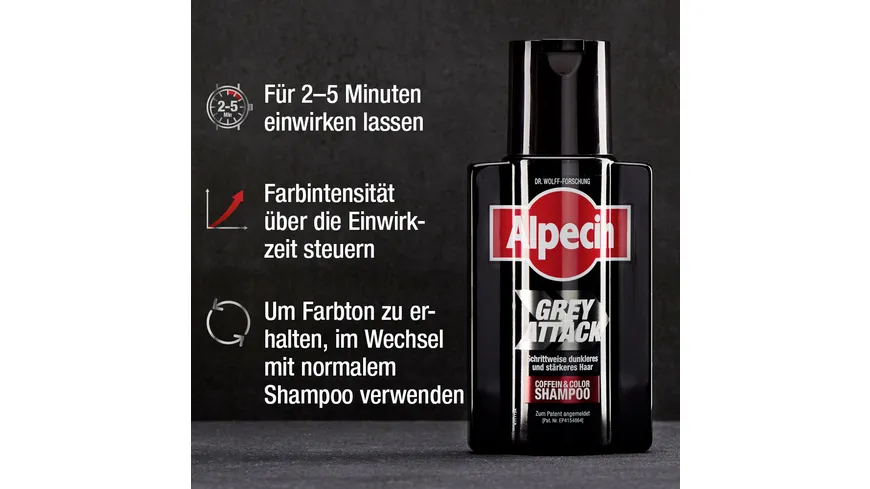 Alpecin Grey Attack Coffein & Color Shampoo 200 ml