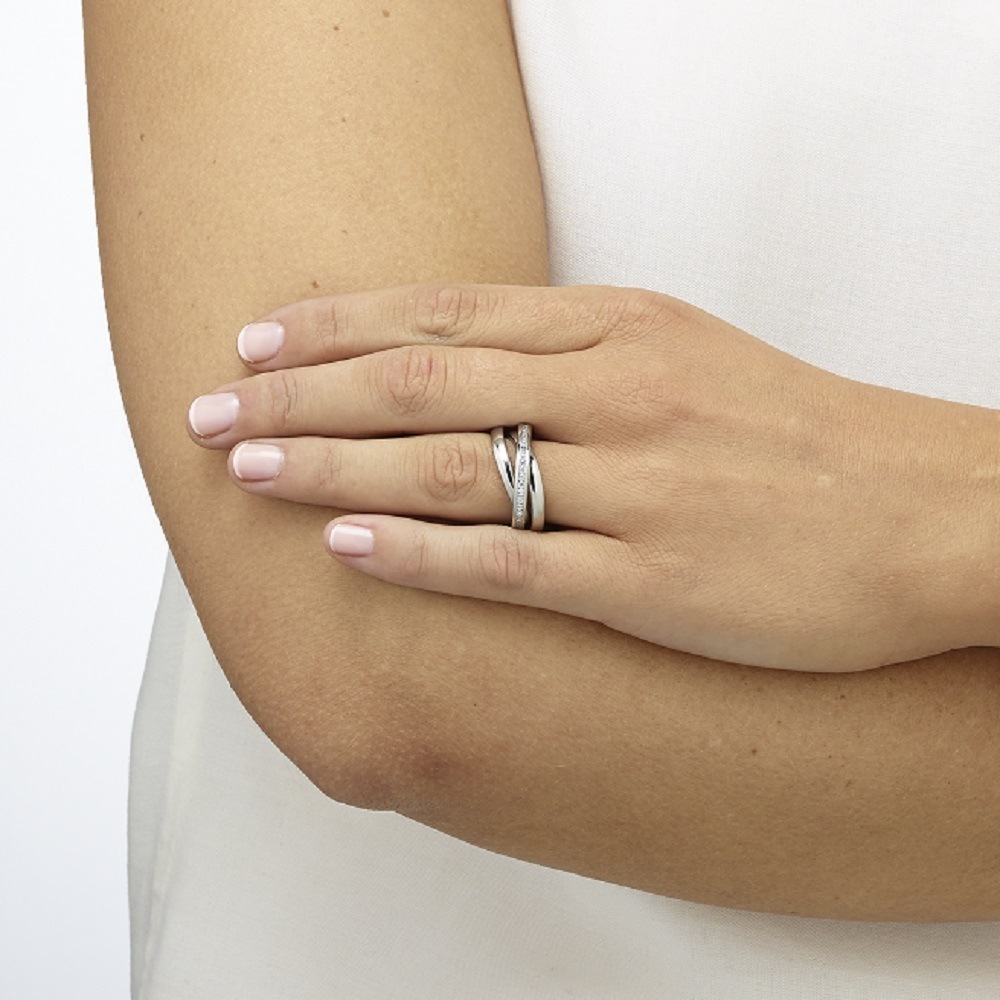 Anillo Heideman Trini, color plata pulida