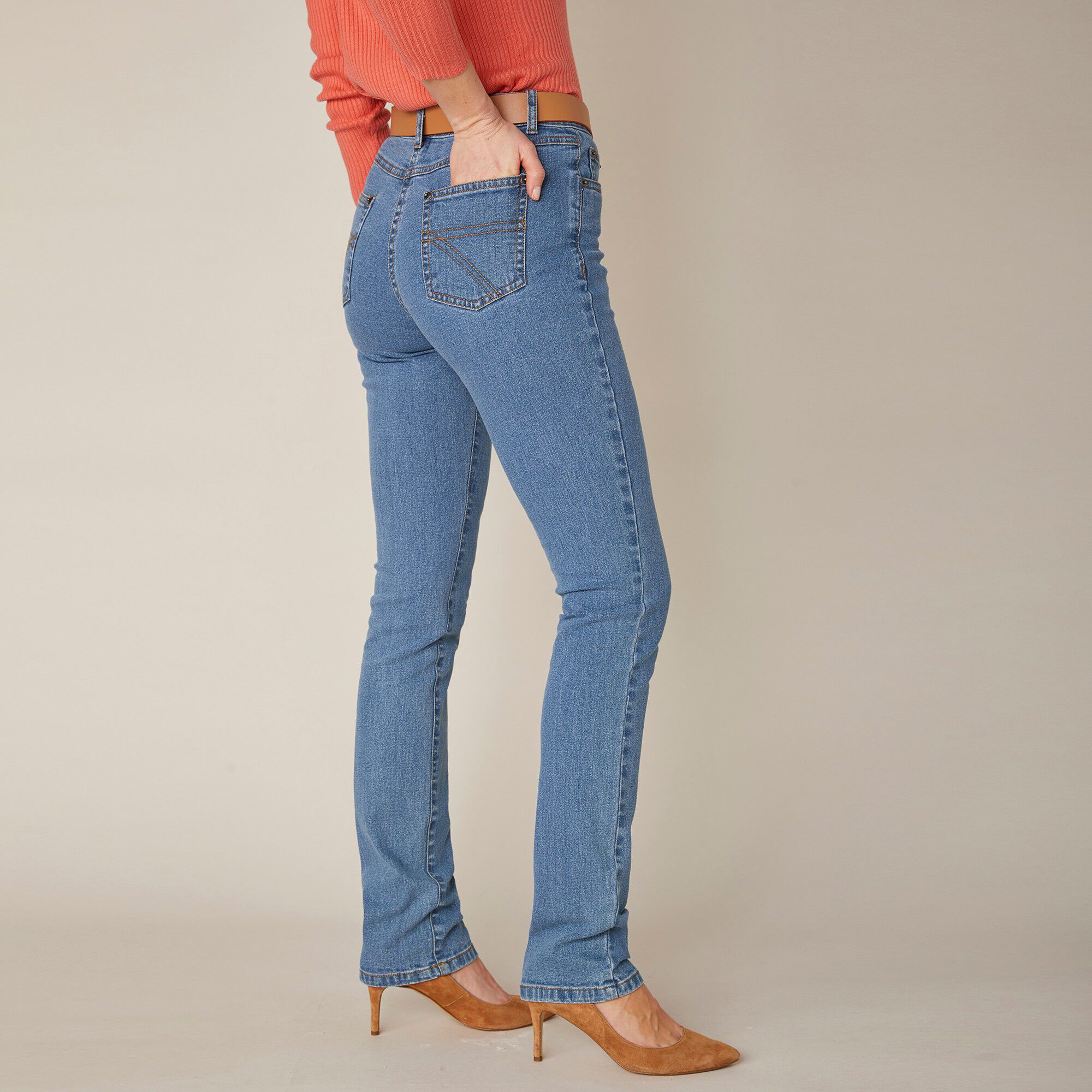 Jean droit stretch