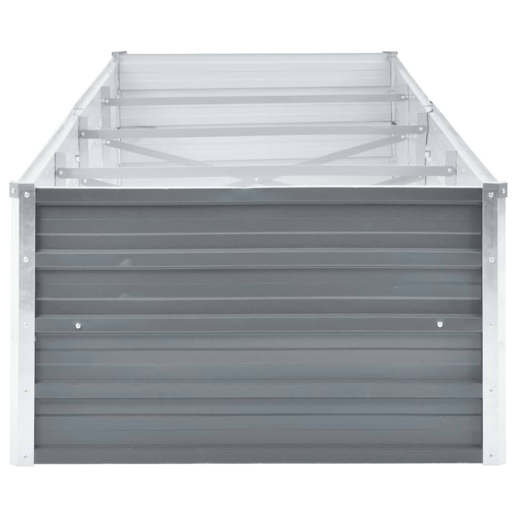 furnicato Hochbeet Garten-Verzinkter Stahl 320x80x45 cm Grau