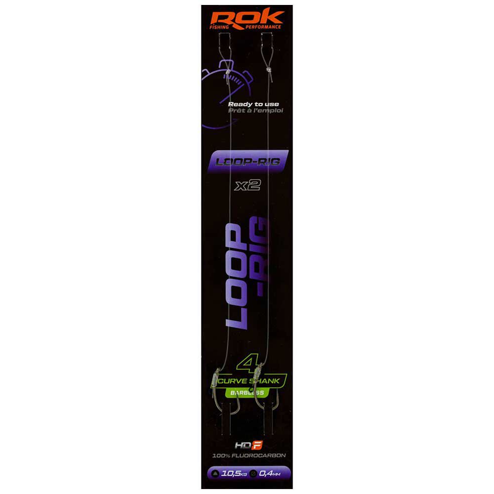Rok Loop-Rig Curve Shank Braless Leader (x2)