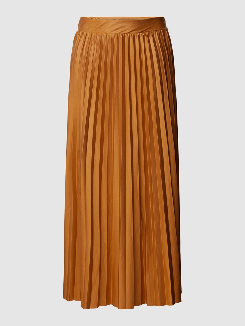 Rock mit Plisseefalten Modell 'ANINA' in camel