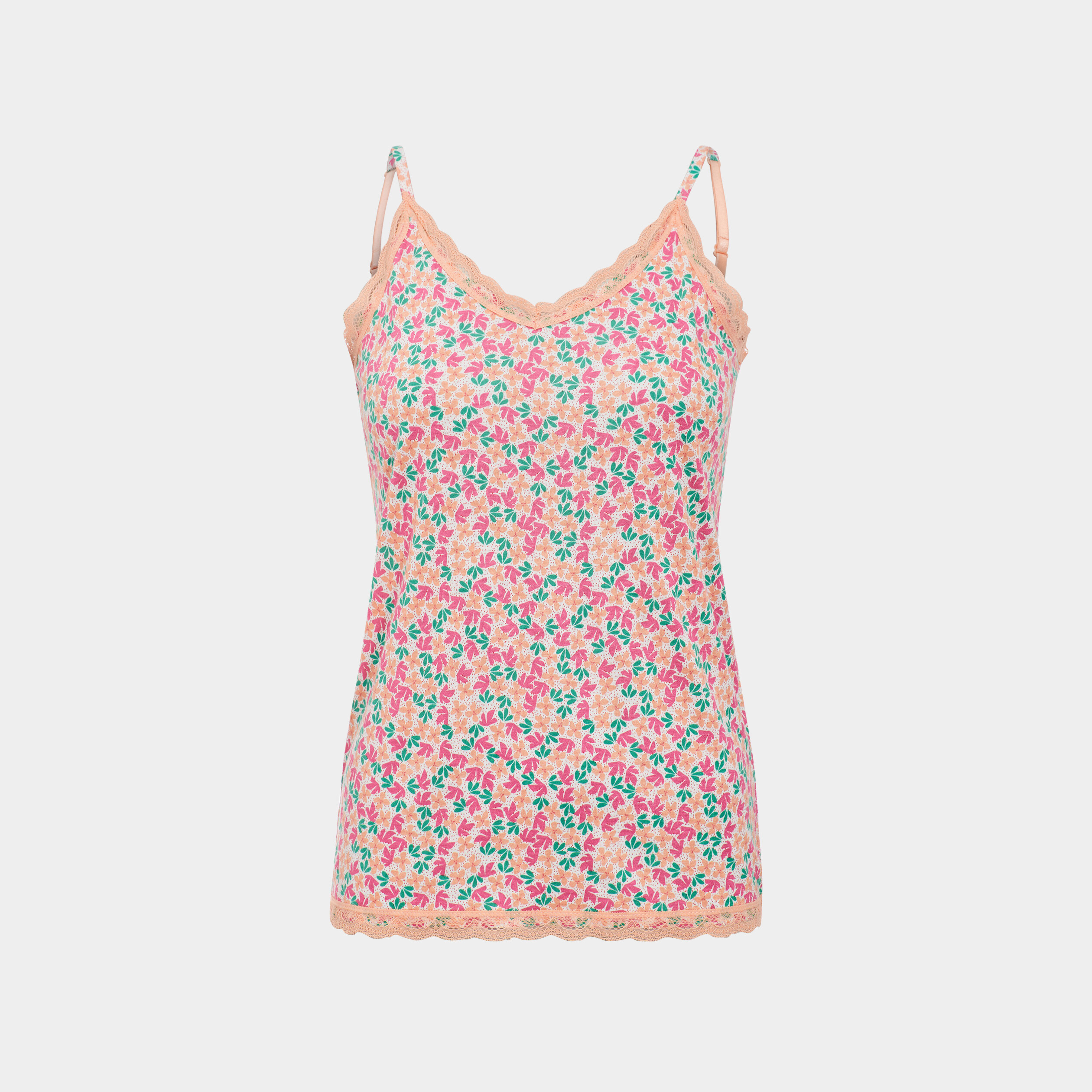 Haut de pyjama débardeur col V ecru femme | La Halle
