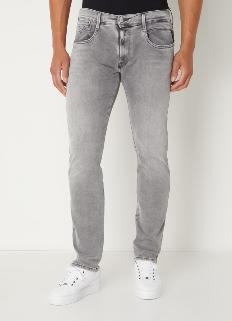 Calça jeans Replay Anbass slim fit com lavagem média