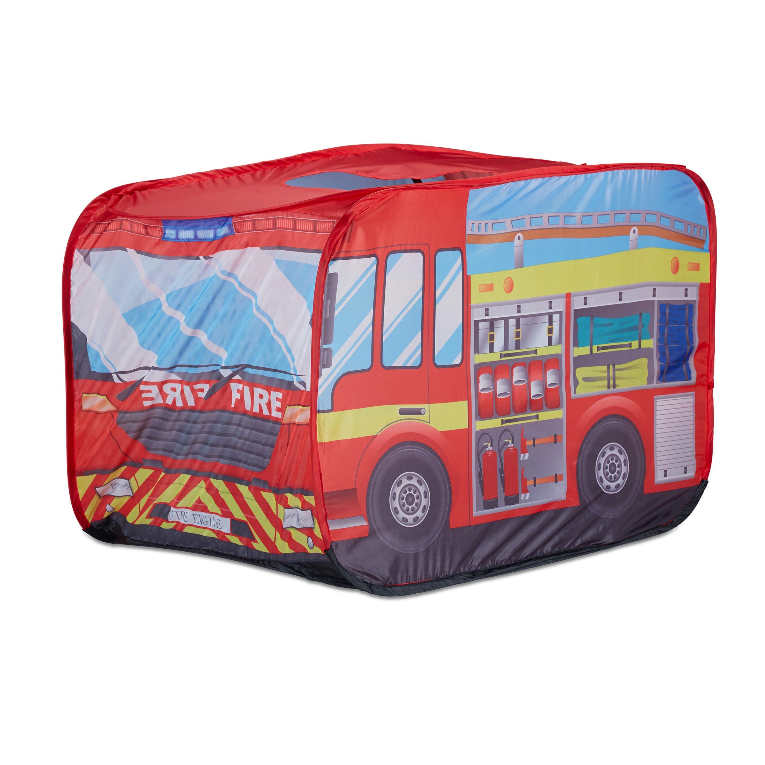 relaxdays Feuerwehrhelm 3 tlg. Feuerwehr Set