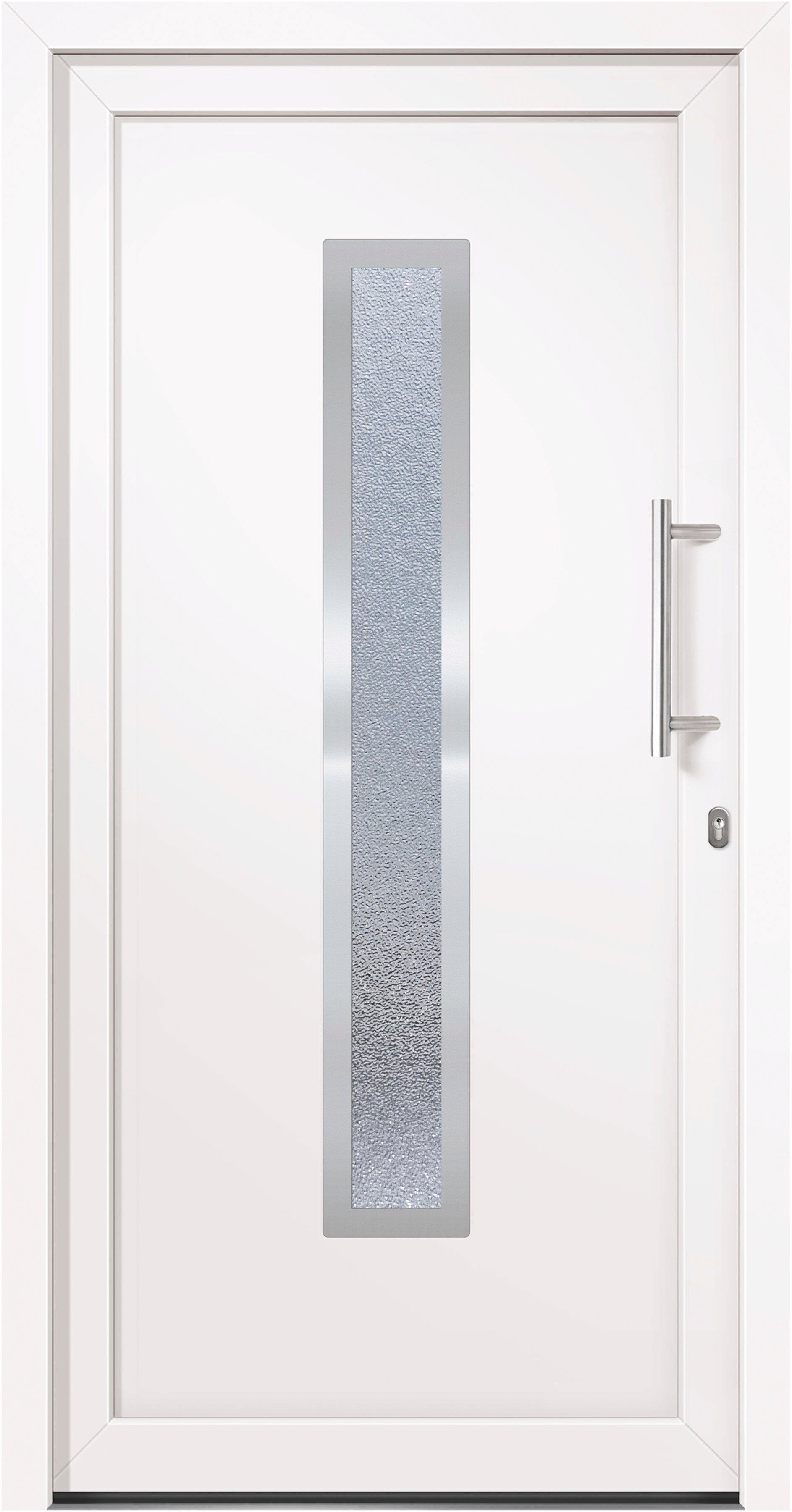 RORO Türen & Fenster Haustür Otto 16, BxH: 110x210 cm, weiß, ohne Griff, inklusive Türrahmen