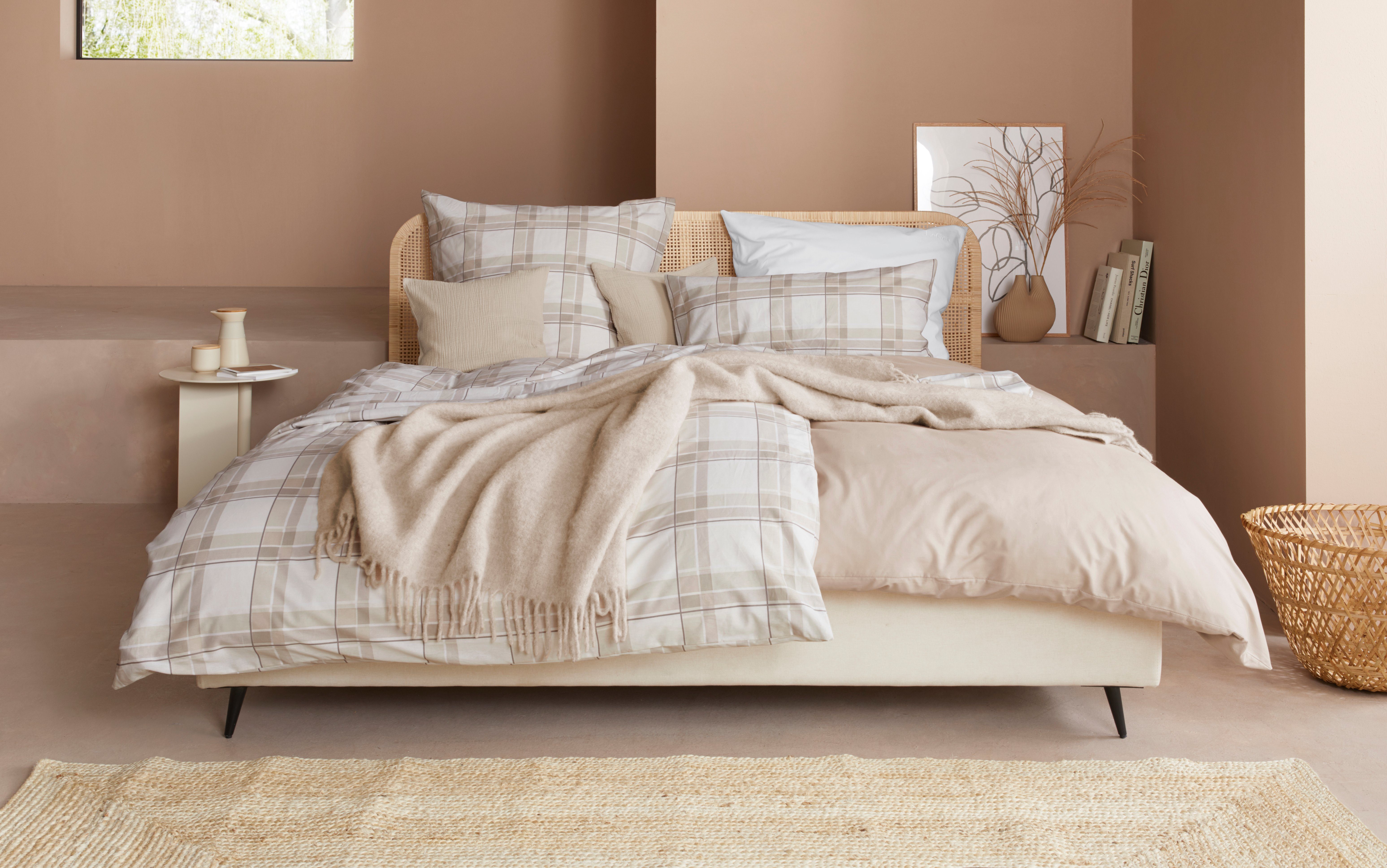 Bettwäsche Anisa in Gr. 135x200 oder 155x220 cm, LeGer Home by Lena Gercke, Renforcé, 2 teilig, Bettwäsche aus Baumwolle, unifarbene Bettwäsche mit Reißverschluss