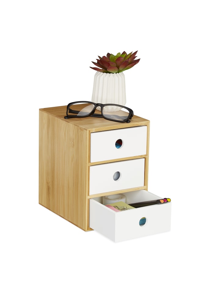 relaxdays Schreibtisch Organizer in Weiß günstig kaufen onesize