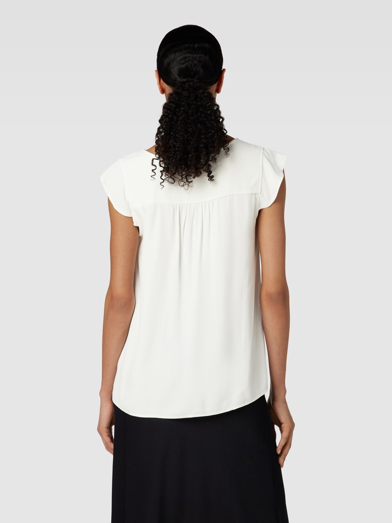 Blusenshirt mit V-Ausschnitt in offwhite