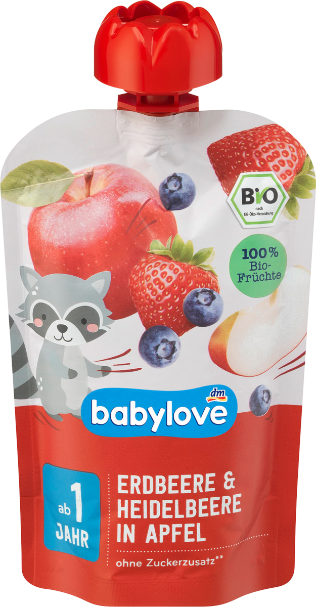 Quetschie Erdbeere & Heidelbeere in Apfel ab 1 Jahr, 100 g