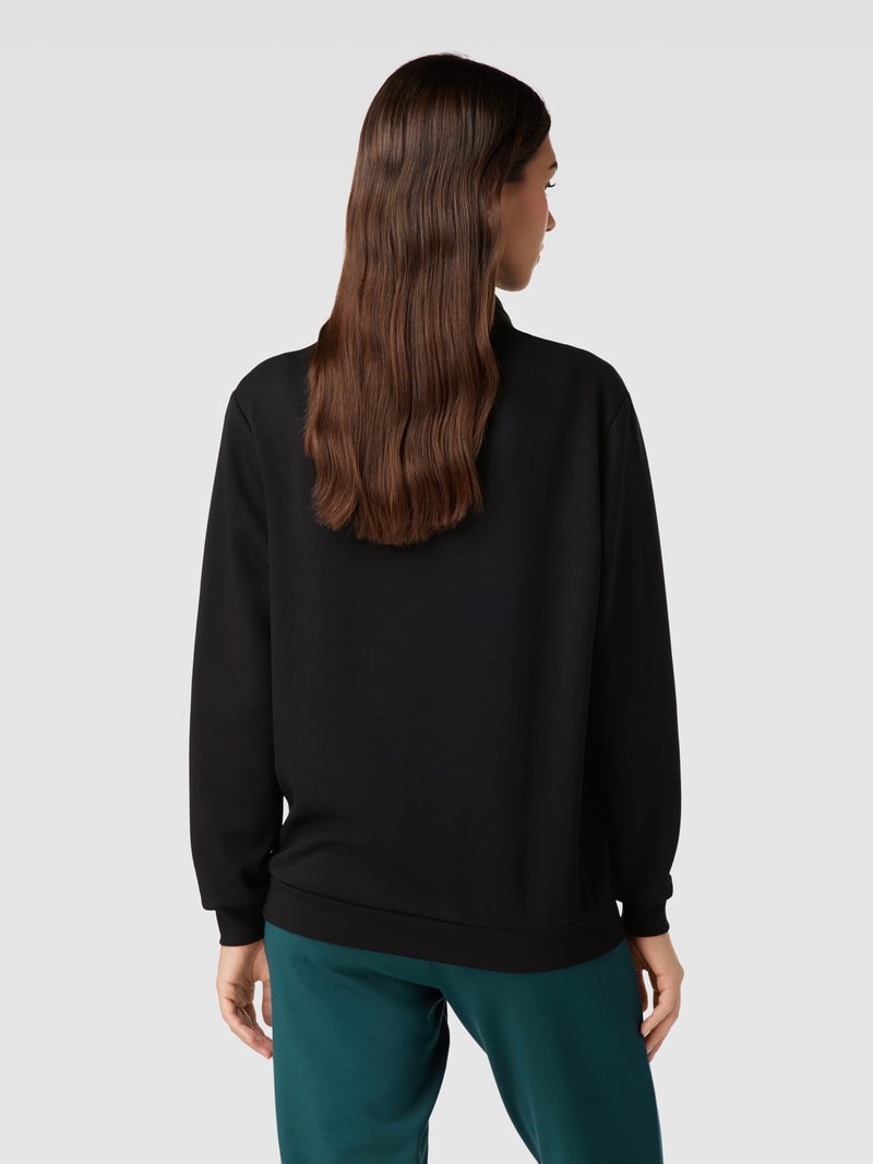 Sweatshirt mit Stehkragen Modell 'Banu' in schwarz