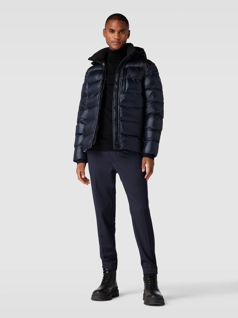 Funktionsjacke mit Steppnähten Modell 'BLACKJACK' in marineblau