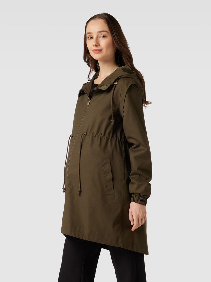 Umstands-Parka mit seitlichen Eingrifftaschen Modell 'Mila' in olivgrün