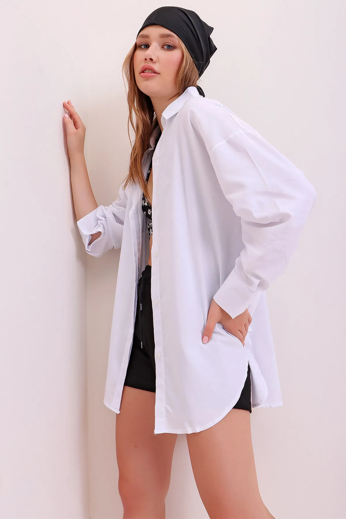 Trend Alaçatı Stili  Hemd - Weiß - Relaxed Fit