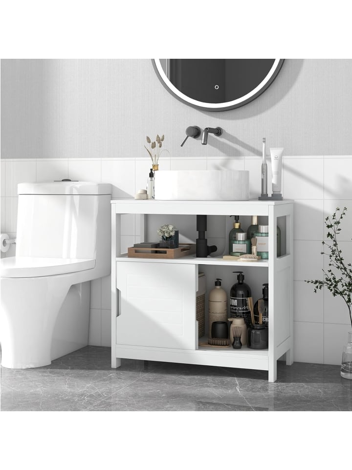 COSTWAY Waschbeckenunterschrank 60x30x60cm in Weiß günstig kaufen onesize