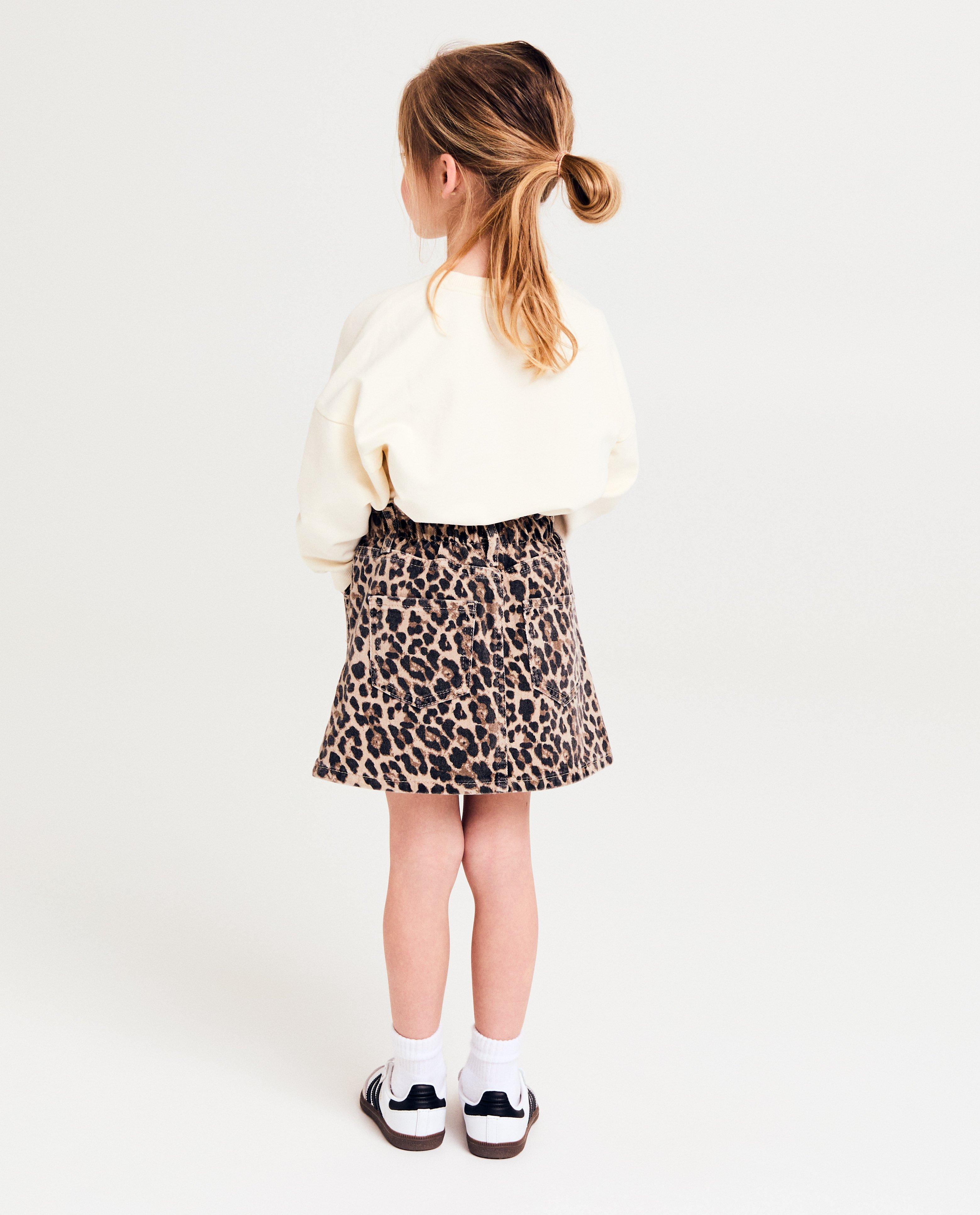 Fustă Milla Star Brown cu imprimeu leopard