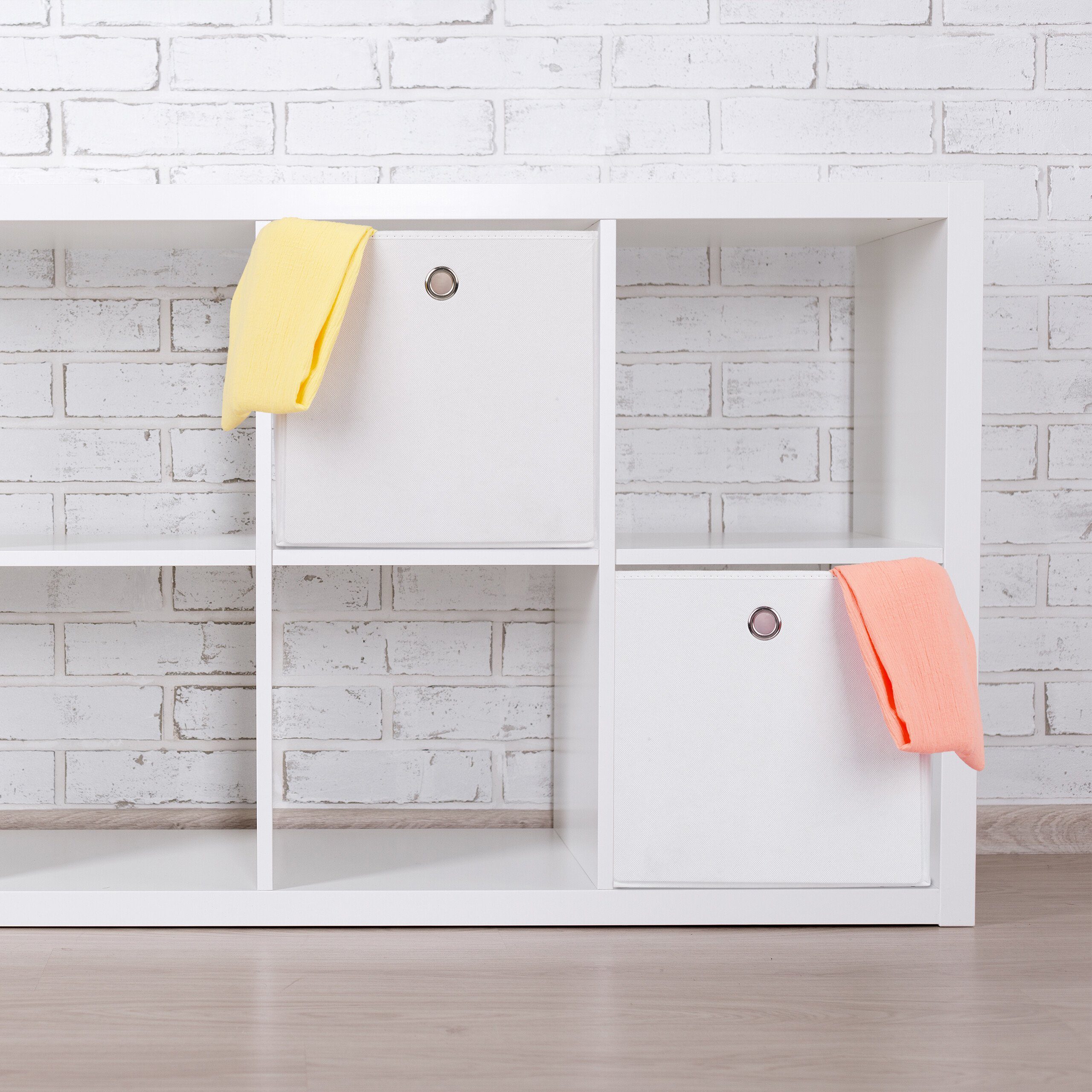 relaxdays Aufbewahrungsbox Aufbewahrungsbox im 4er Set, Weiß