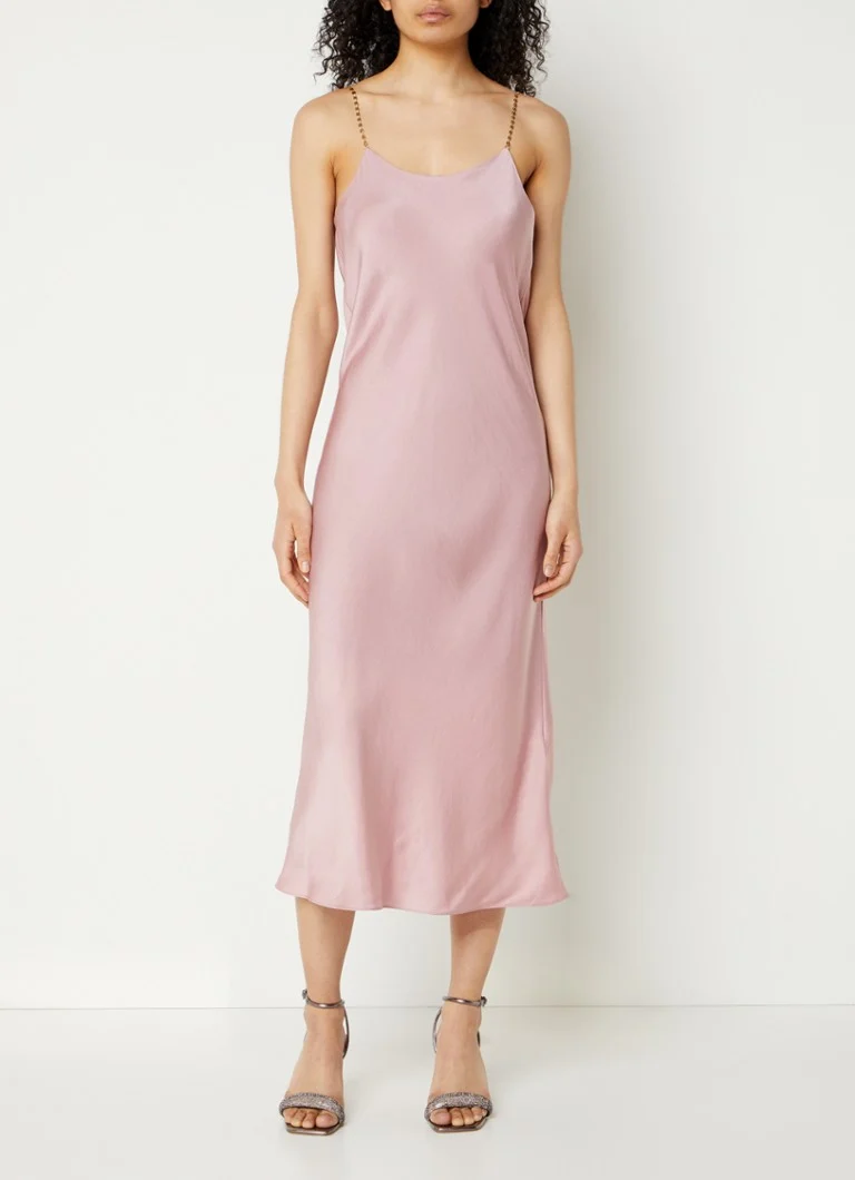 Robe midi en satin Cleo de ba&sh avec dos nu