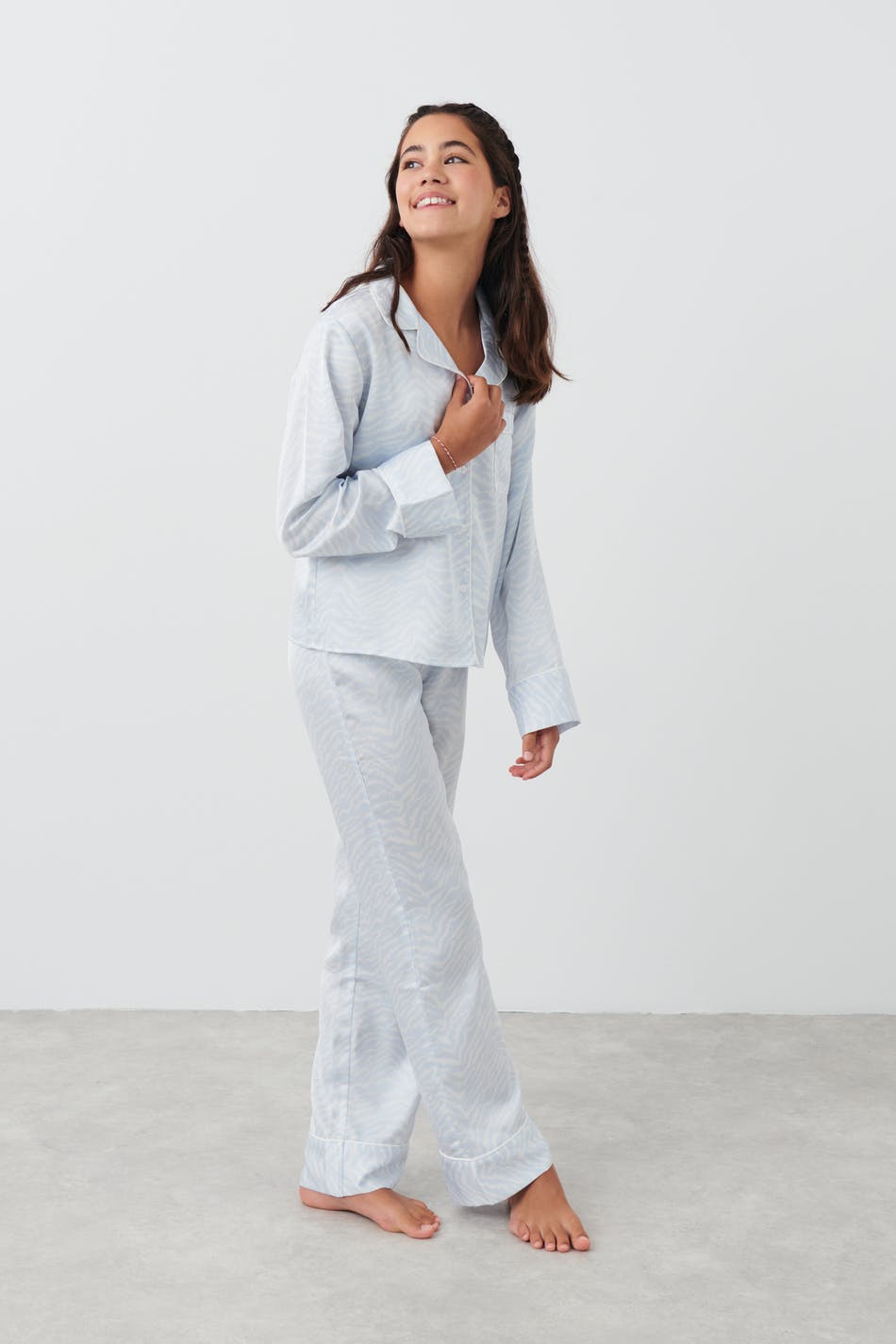 Y satin pyjamas set