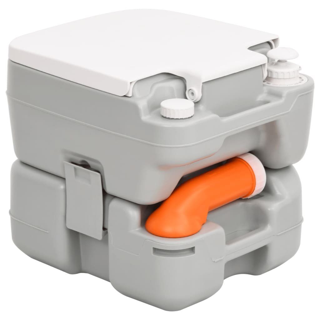 vidaXL Campingtoilette Tragbare Campingtoilette mit Waschbecken