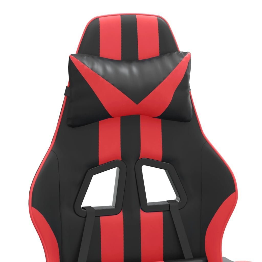 vidaXL Gaming-Stuhl Gaming-Stuhl mit Fußstütze Drehbar Schwarz & Rot Kunstleder (1 St)