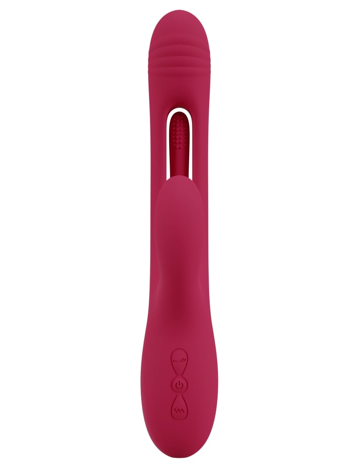 Sweet Smile Rabbitvibrator Rabbit Vibrator with G-Spot Stimulation in rot günstig kaufen 24 cm
