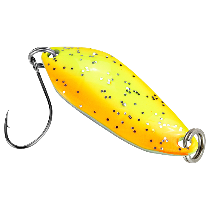 FTM Trout Spoon Strike (2,1 g, Schwarz/Gelb UV)