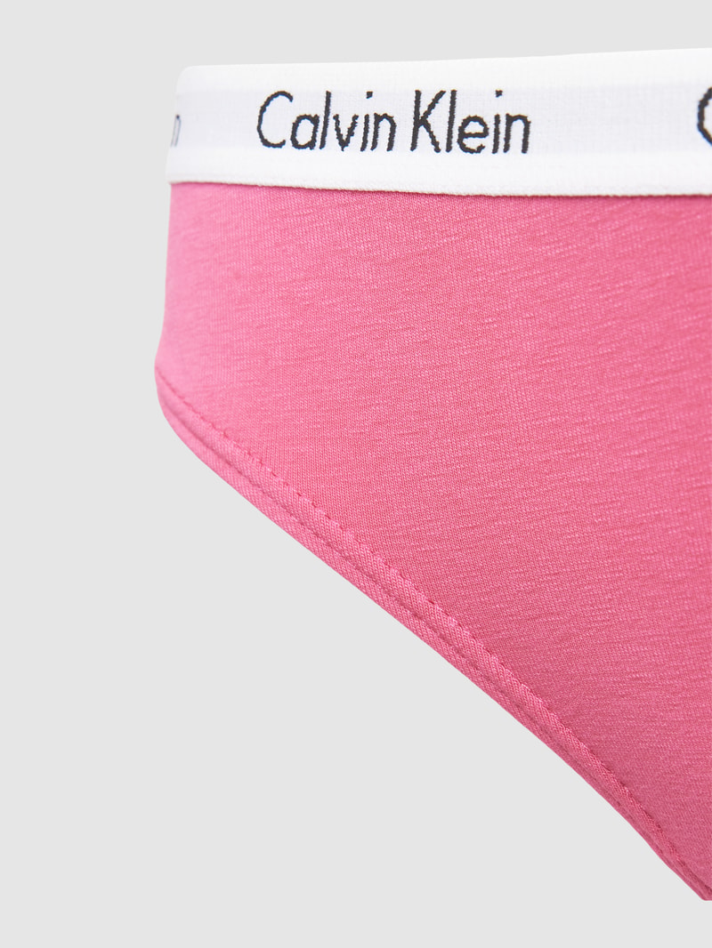 Slip mit elastischem Label-Bund Modell 'CAROUSEL' im 3er-Pack in bordeaux rot