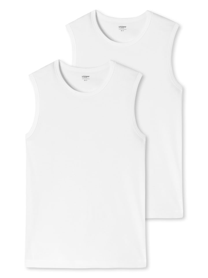 UNCOVER BY SCHIESSER Unterhemd / Tanktop Basic in Weiß günstig kaufen
