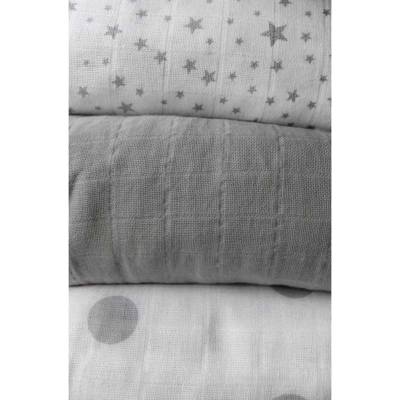 Set de 3 langes Coton Bio imprimés