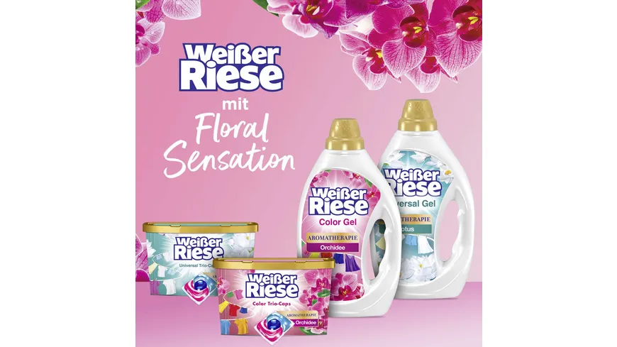 Weißer Riese Colorwaschmittel Color Trio-Caps Floral Sensation Orchidee 216 g