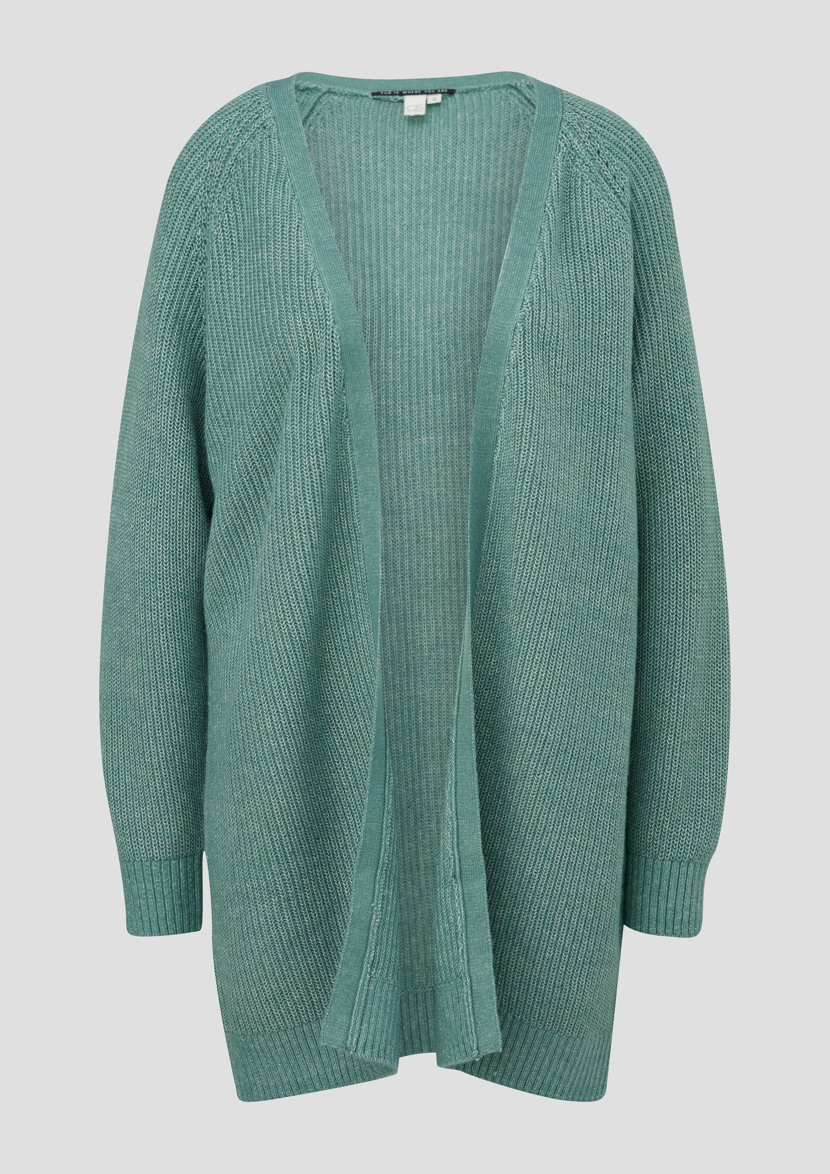 Lange Strickjacke aus Baumwollmix  2135295-65W0