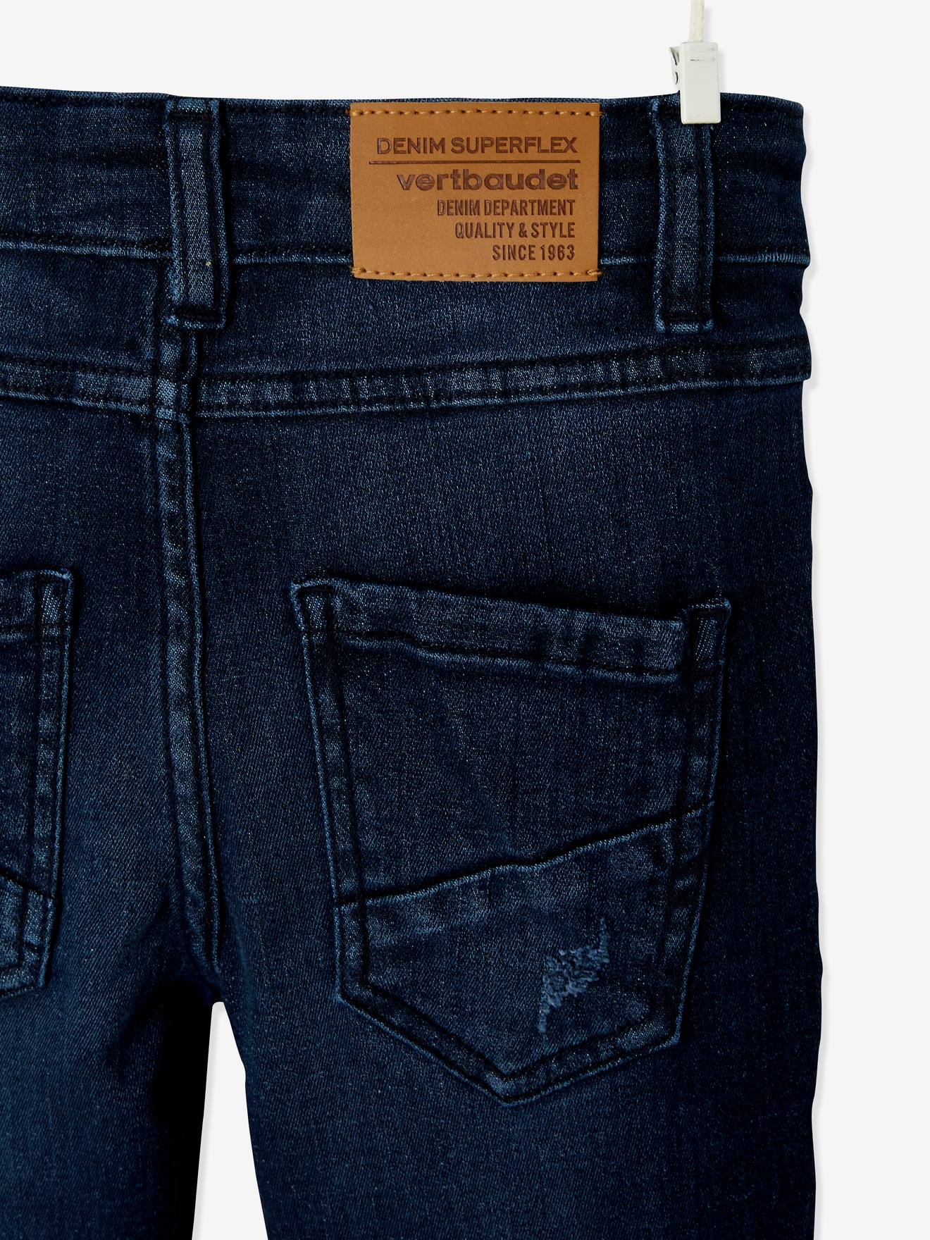 Jean slim Superflex garçon super extensible denim brut