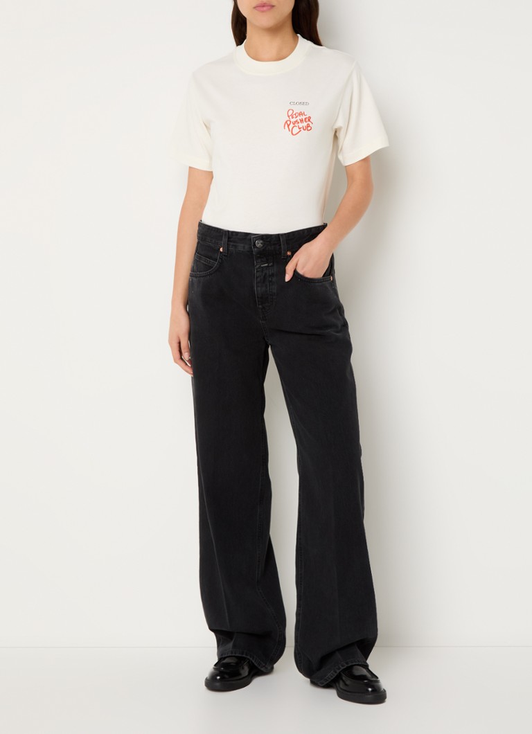 Jeans Nikka a vita media e gamba larga in cotone biologico