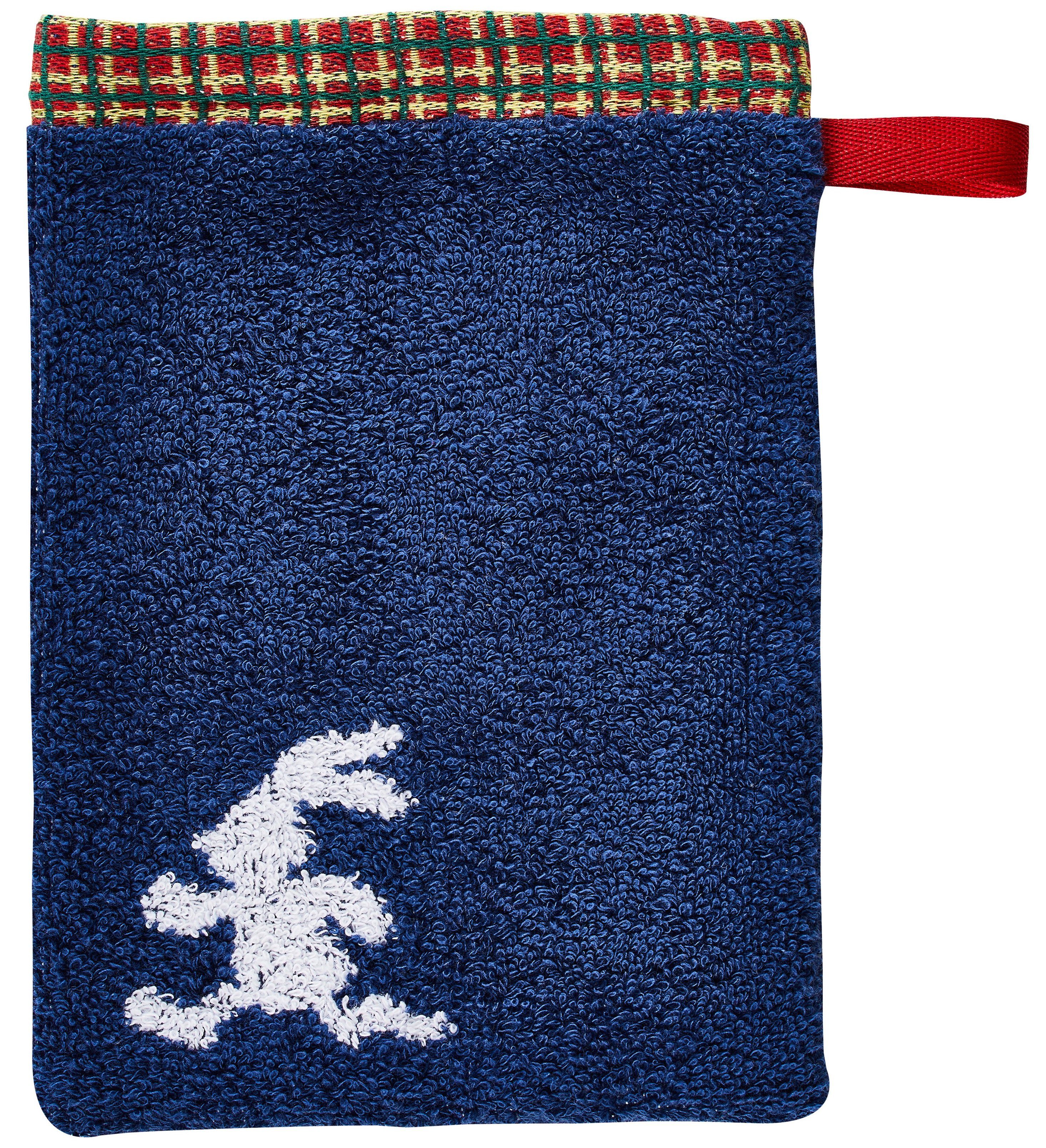 Dyckhoff Waschhandschuh Kinderfrottierserie 'Hase Felix' Waschhandschuh 16 x 21 cm Blau
