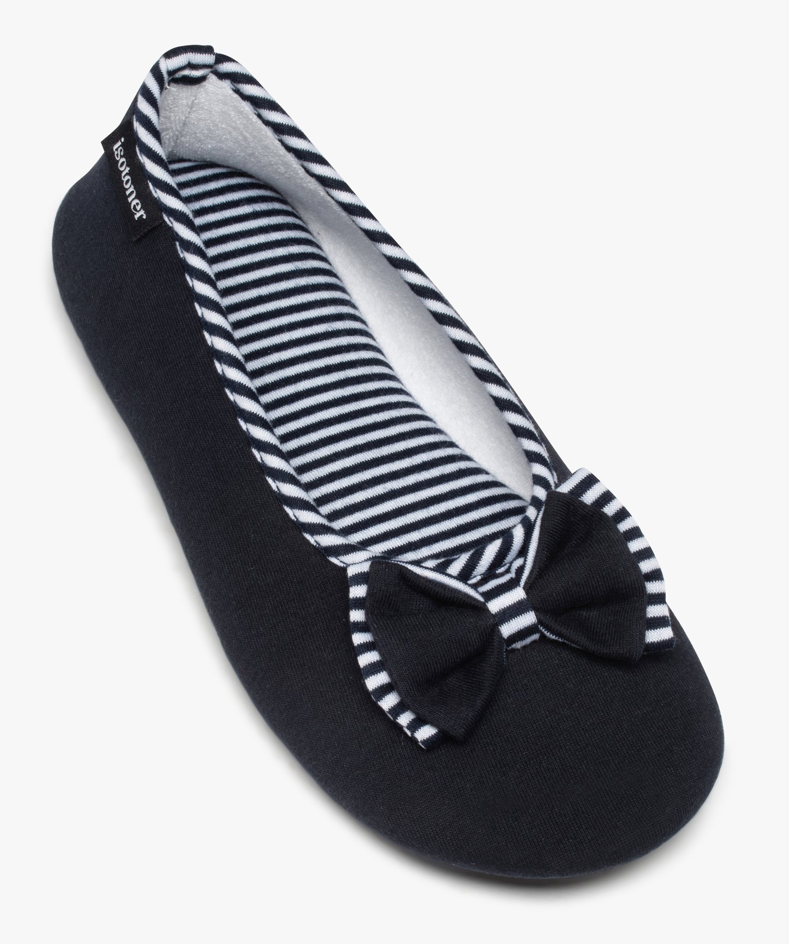 Chaussons femme ballerines souples en jersey - Isotoner marine | GEMO
