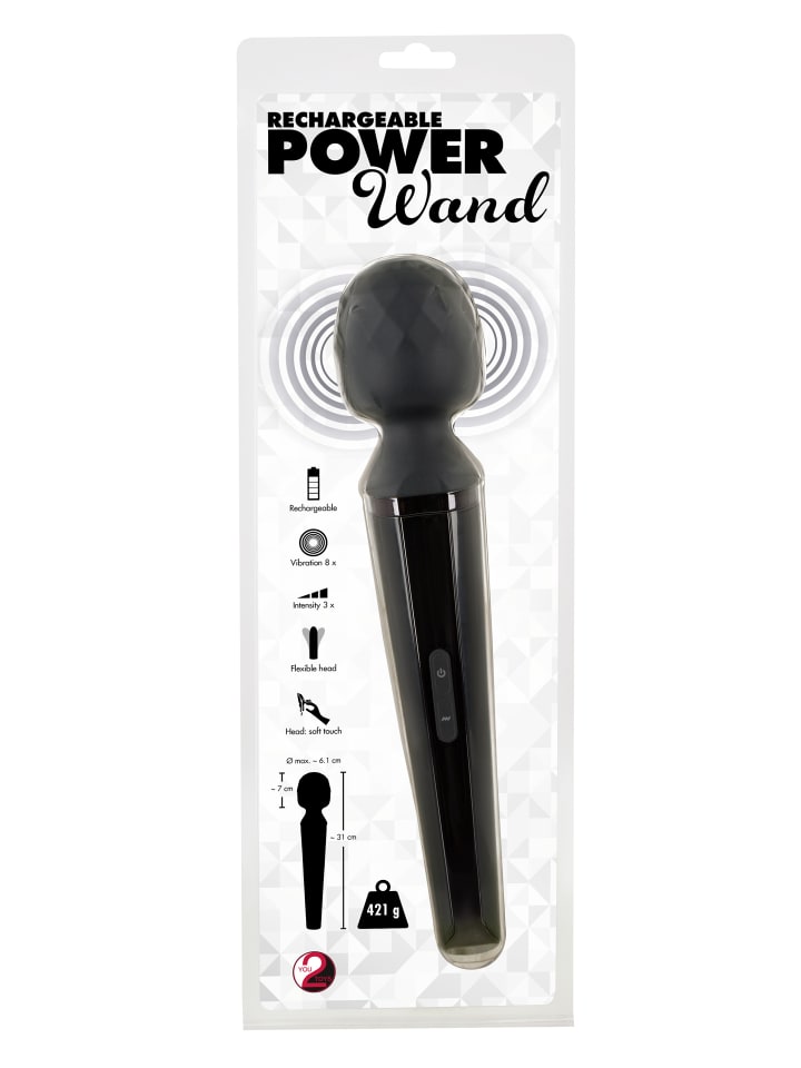 You2Toys Massagestab Rechargeable Power Wand in schwarz günstig kaufen 31 cm