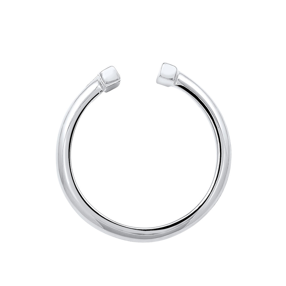 Elli Elli Bague Femmes Géo Bâton Ouvert Minimaliste en Argent Sterling 925 Bague