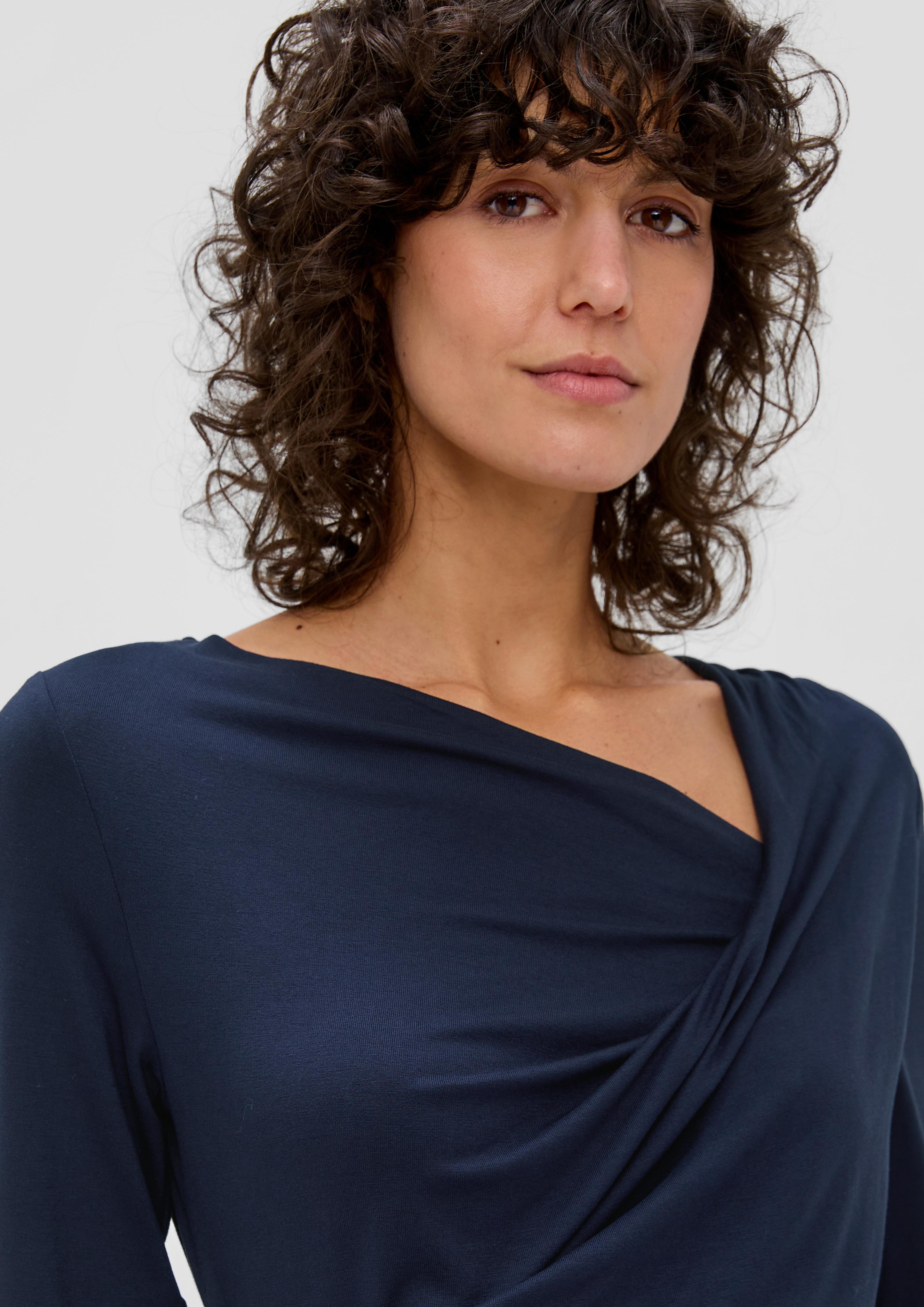 Viskosestretch-Shirt mit Drapierung  2158930-5959