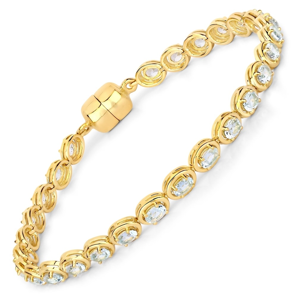 Rafaela Donata Bracelet Argent sterling Topaz bleu en Or jaune Bracelet